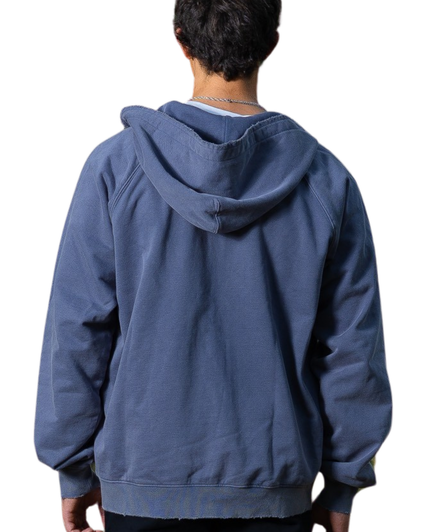 WASHED MIDNIGHT ZIP UP HOODIE