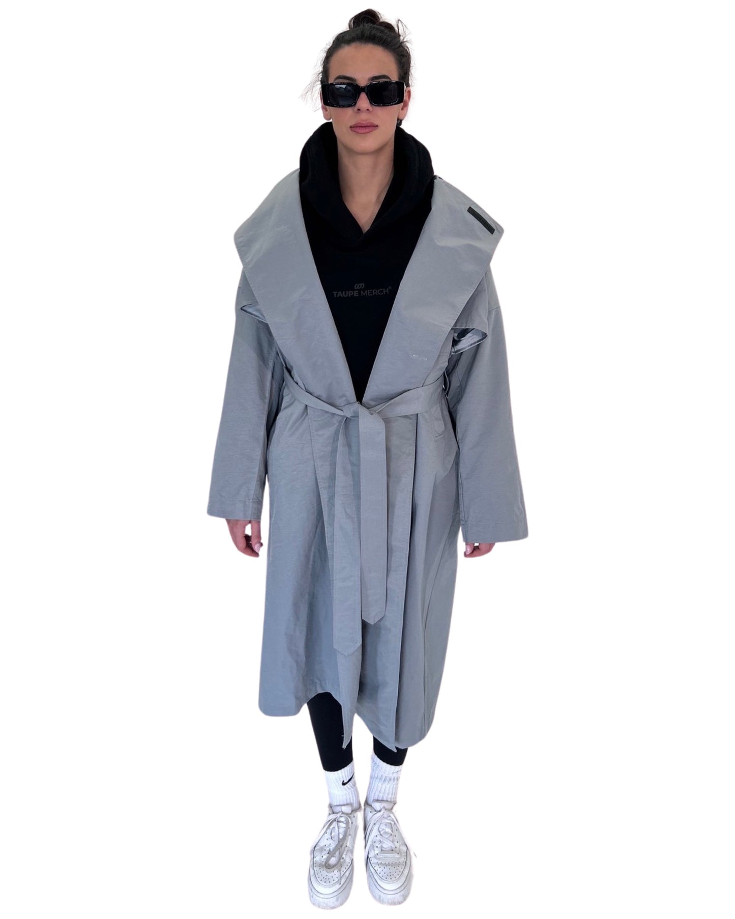 GREY TRENCH COAT